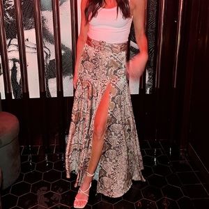 Bronx and Banco python maxi skirt